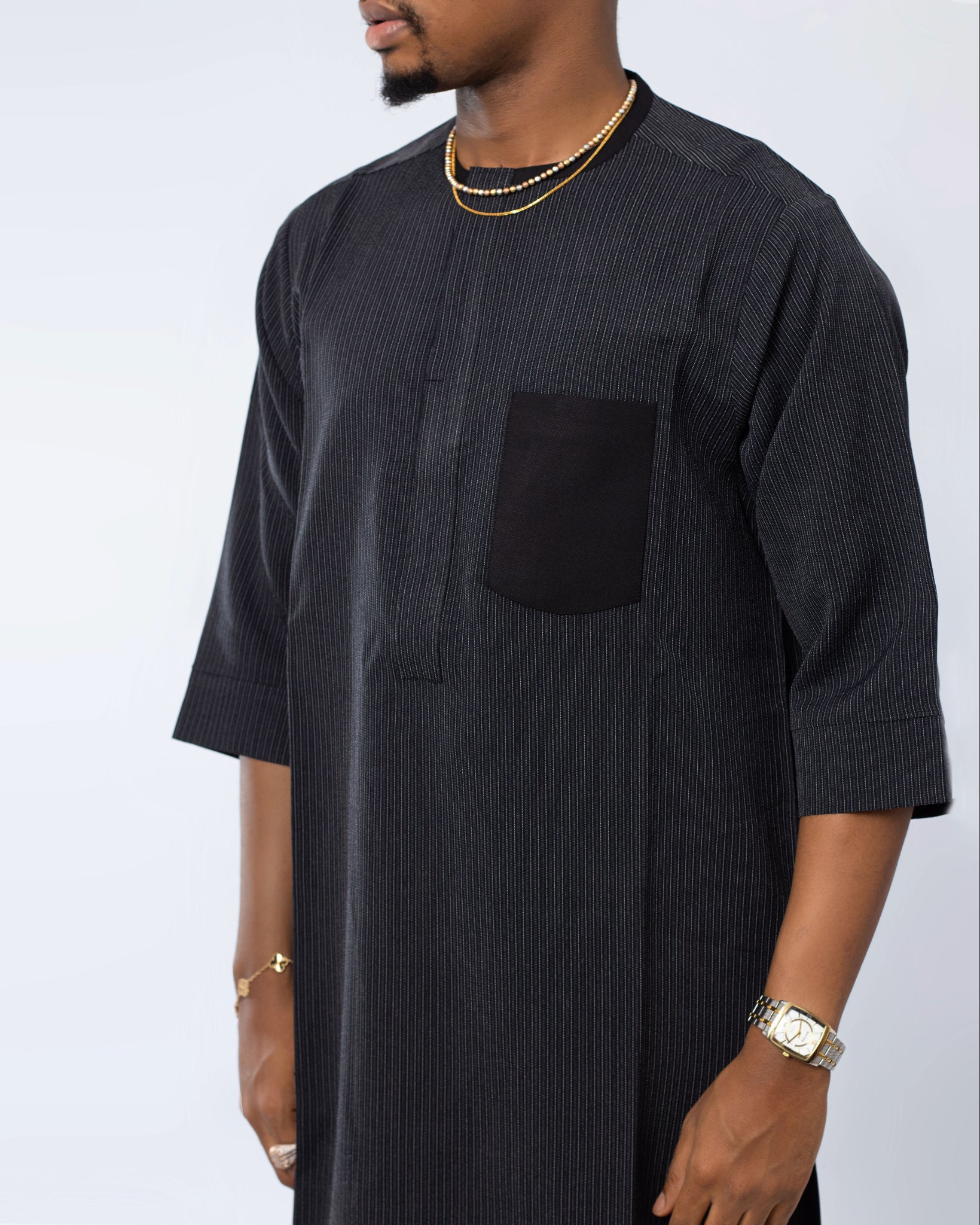 Shadow pinstripe kaftan
