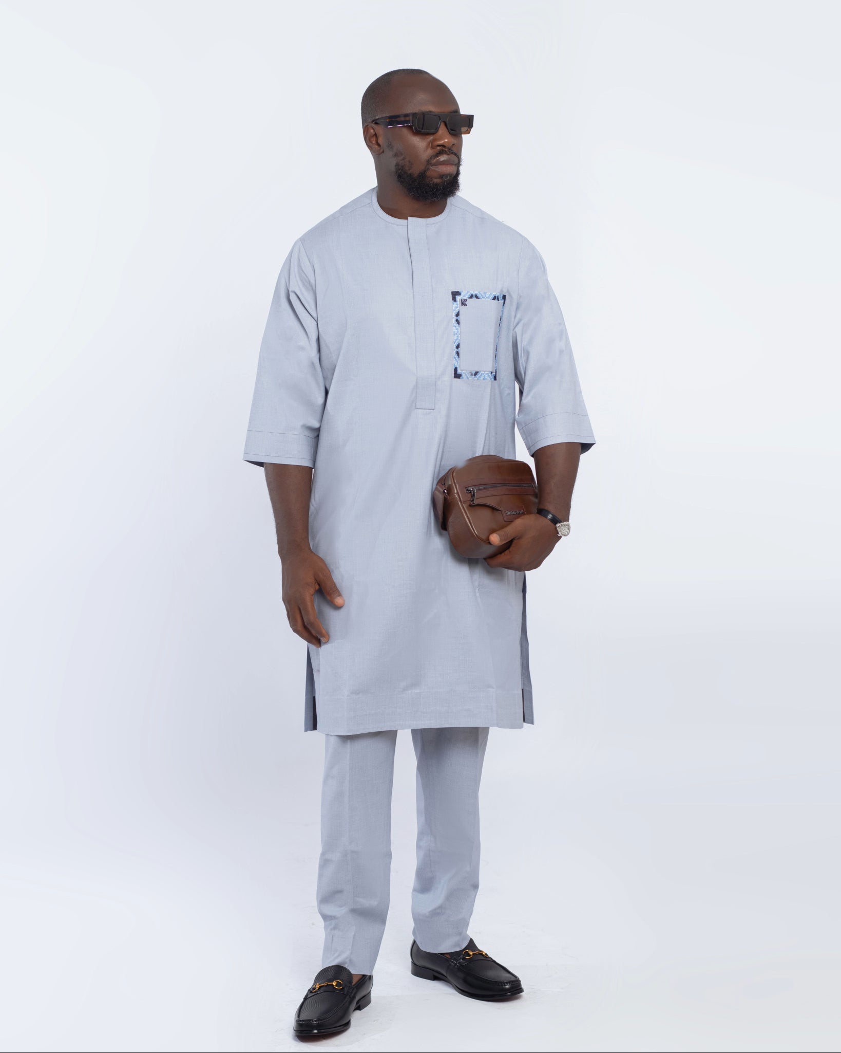 Men's blue kaftan