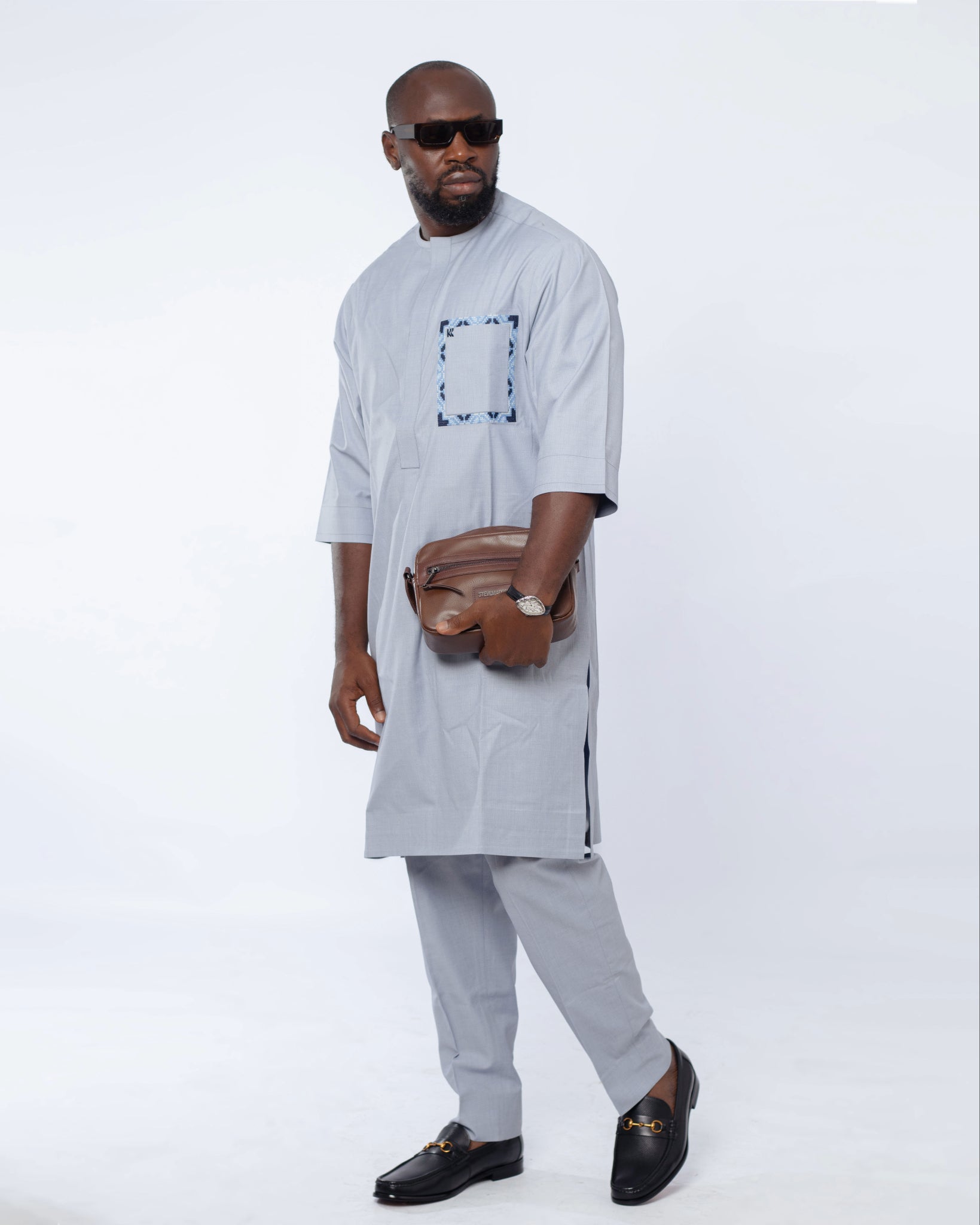 Men's blue kaftan