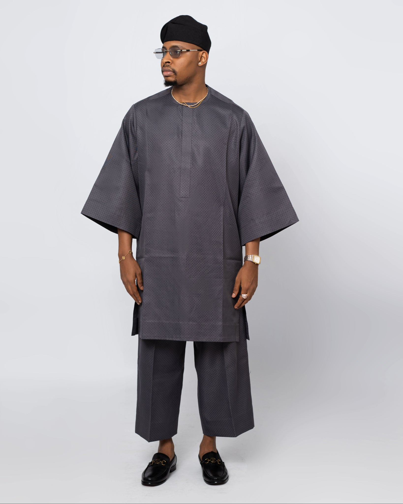 Shadow dot grey Kaftan