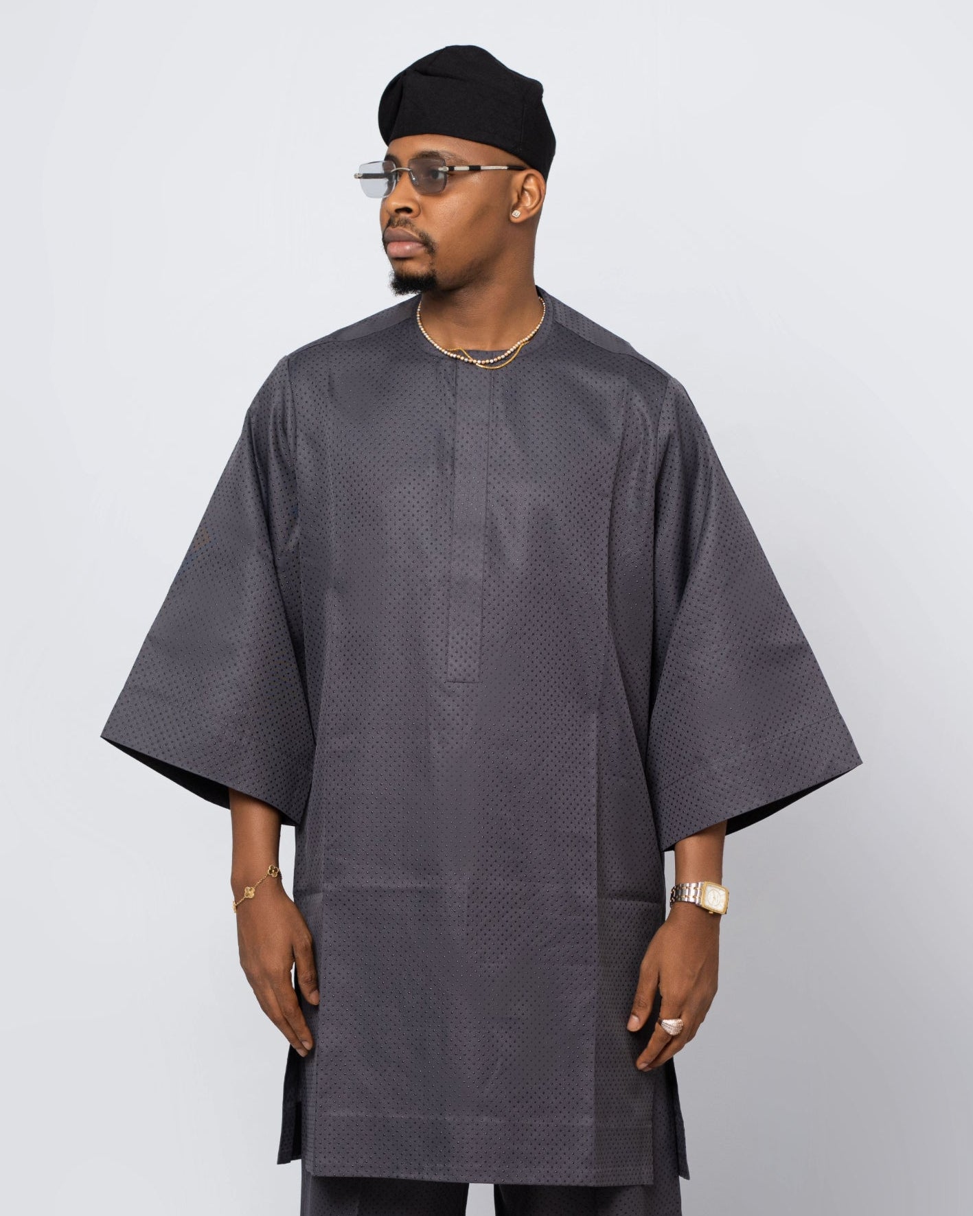 Shadow dot grey Kaftan