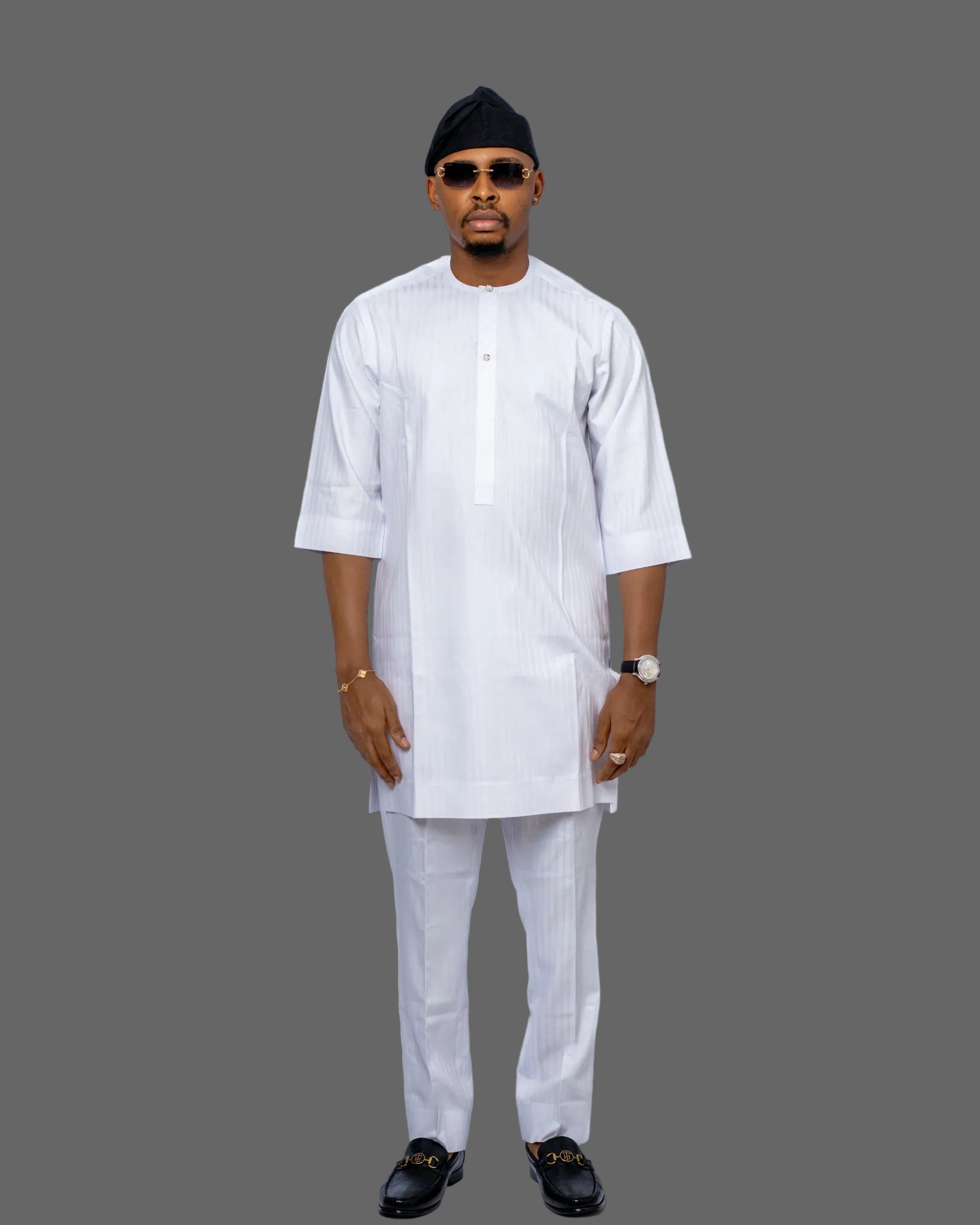 White striped kaftan