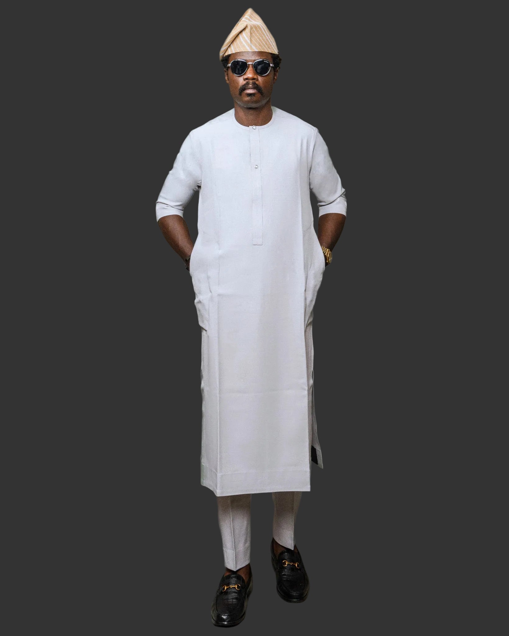 Plain Grey kaftan