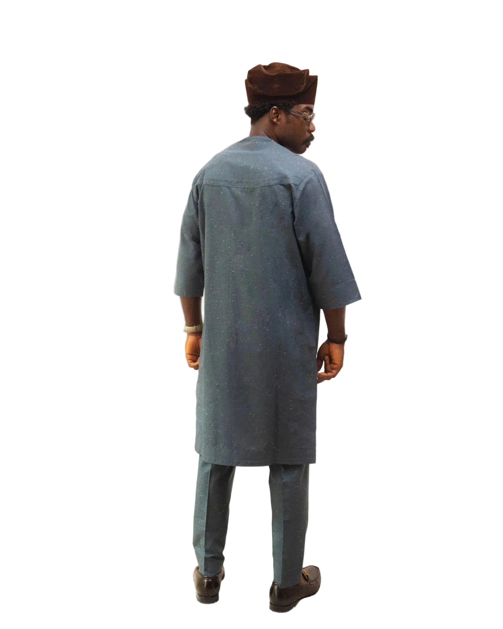 Ash blue dotted kaftan