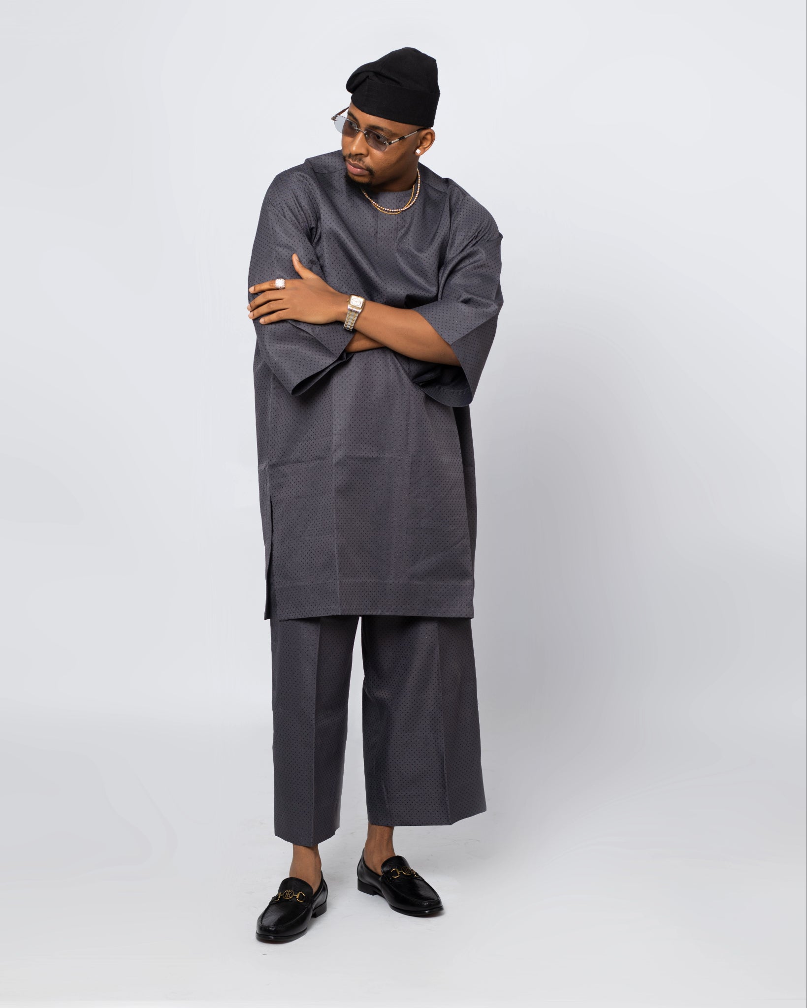 Shadow dot grey Kaftan