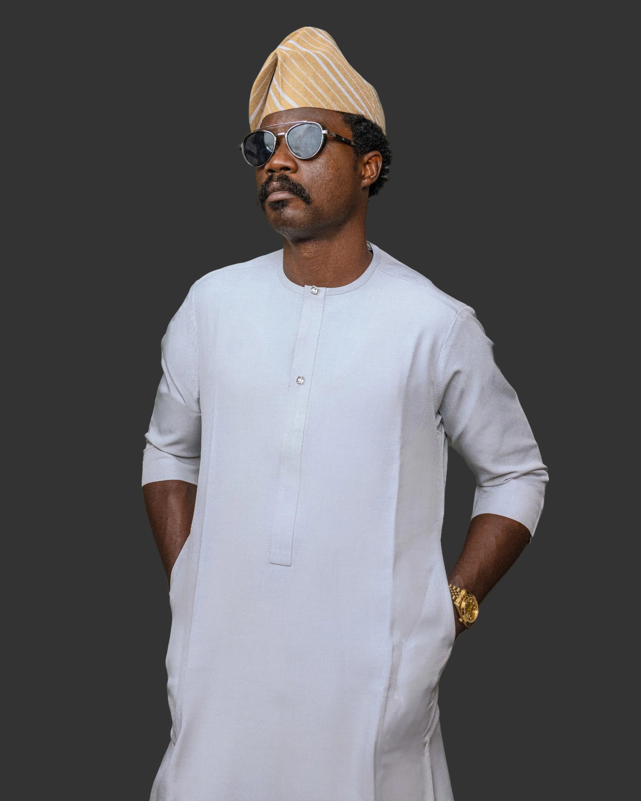 Plain Grey kaftan