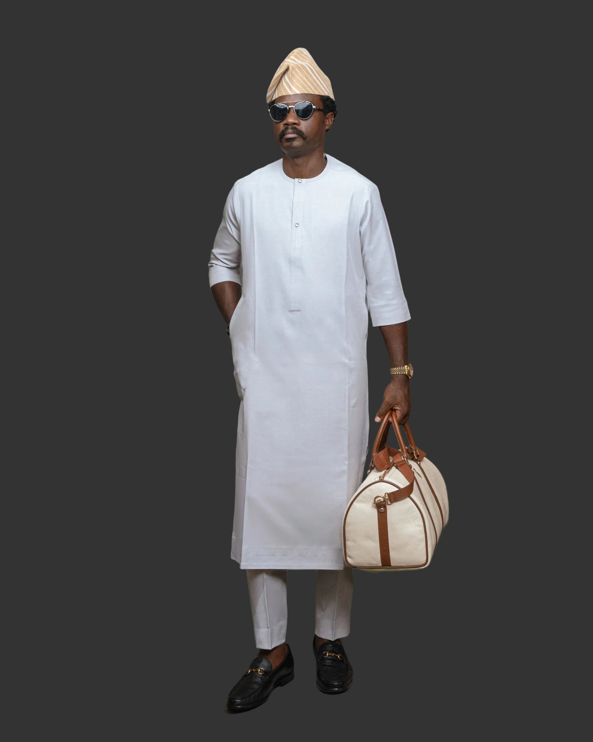Plain Grey kaftan